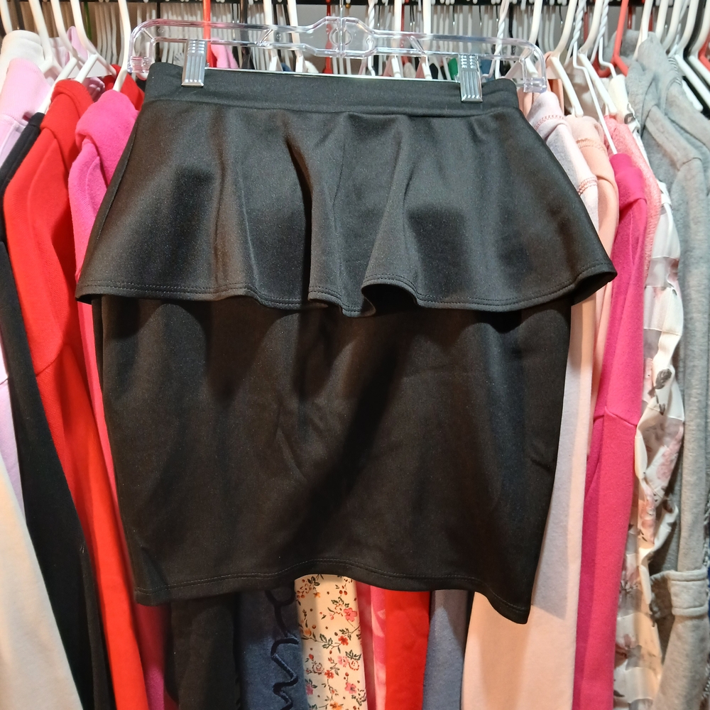 Charlotte Russe Black Peplum Pencil Skirt